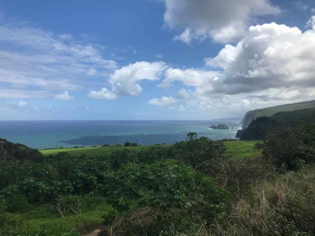 View of the coastline of the Big Island of Hawaii