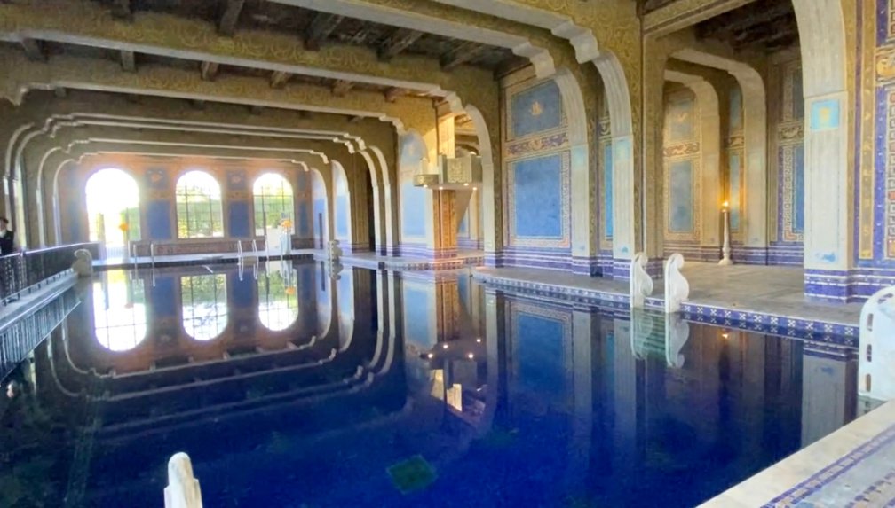 View of the indoor Roman Pool in Hearst Castle