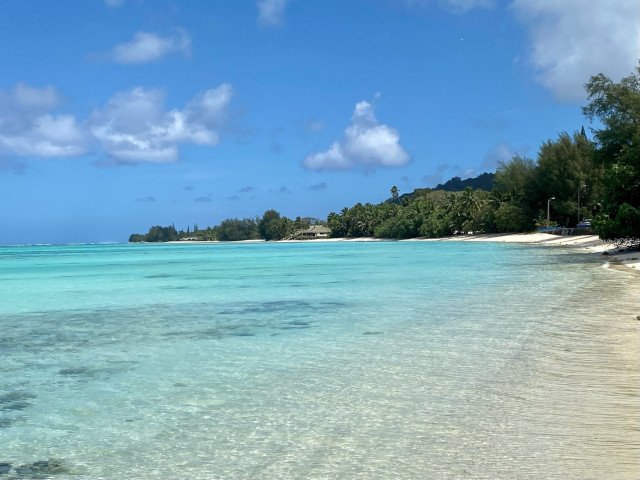 View of Muri Beach in Rarotonga Cook Islands