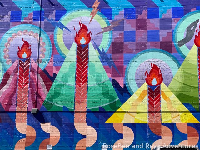 Close-up view of Mural in Downtown San Luis Obispo