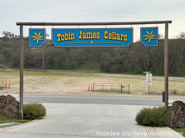Picture of the Tobin James Cellars sign