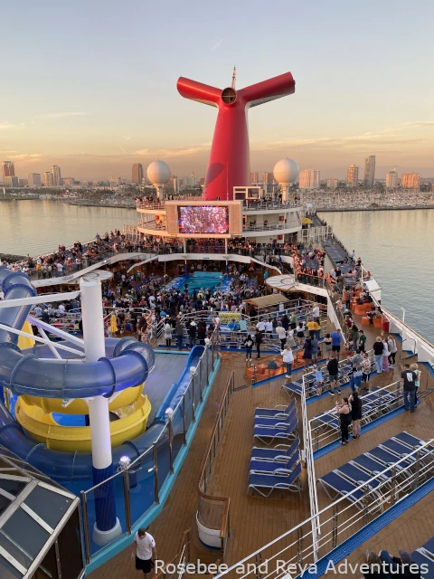 Sail away party on the Carnival Radiance