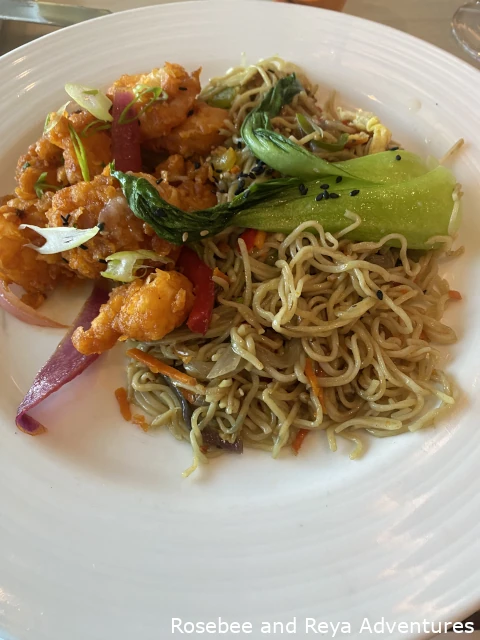 Szechuan Shrimp from the main dining room on the Carnival Radiance