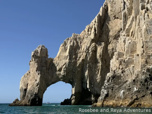 Closeup view of the iconic Arch in Cabo San Lucas