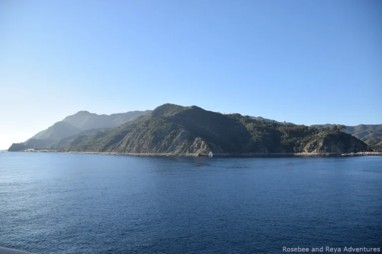 View of Catalina Island from the ocean