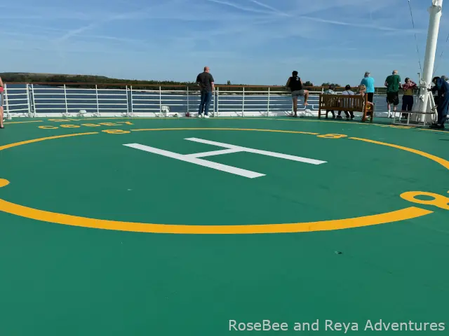 View of the heliport on Royal Caribbean's Radiance of the Seas cruise ship. Health issues must be taken into consideration when weighing the pros and cons of cruising. 