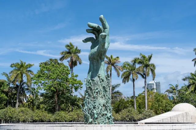 View of the Holocaust Memorial in Miami Beach