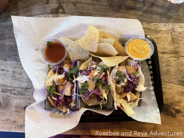 Shrimp tacos from the Liquor Lounge