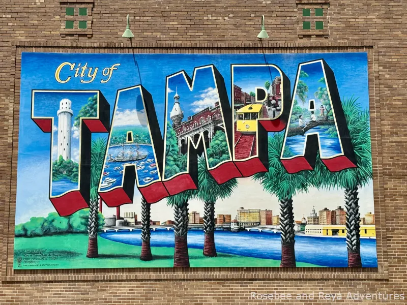 City of Tampa Postcard Mural in Downtown Tampa