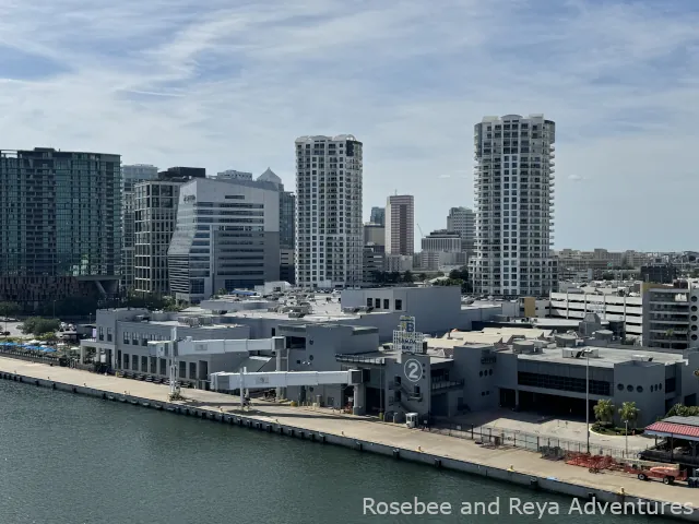 View of Terminal 2 from the cruise ship.