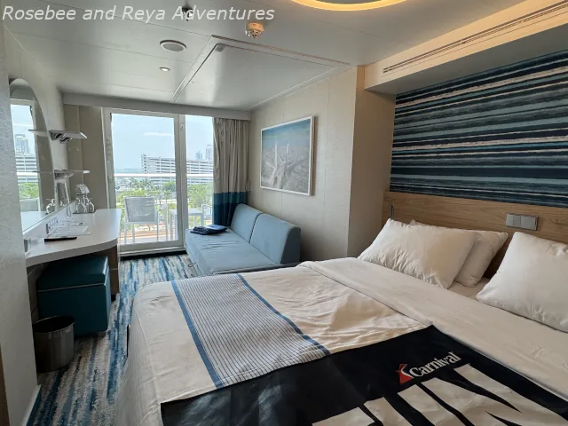 Picture of the balcony stateroom on the Carnival Celebration