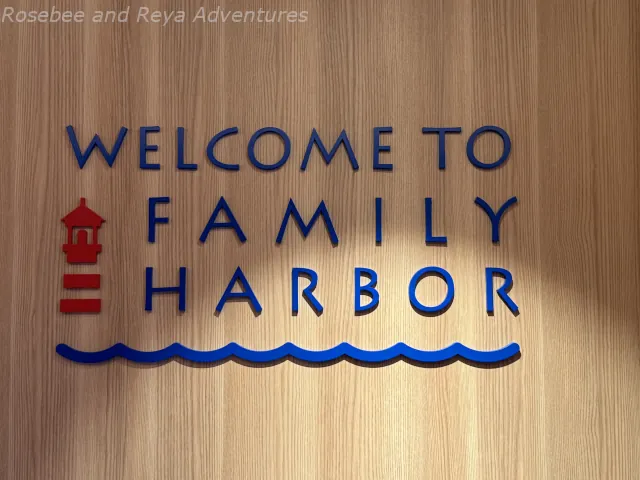 A picture of the Welcome to Family Harbor section of staterooms on the Carnival Celebration