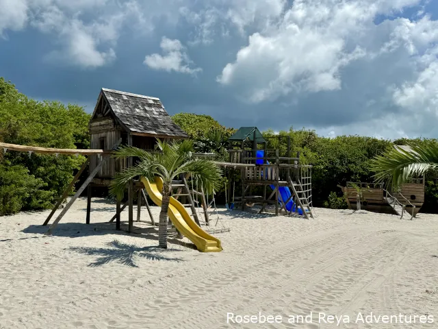 The kid's playground on Half Moon Cay