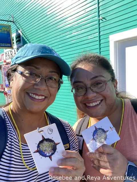 Rosby and Reya on Catalina Island on the Fantastic Race excursion