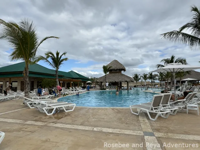 View of the pool area at La Romana Cruise Port