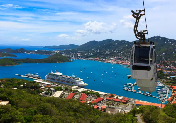 St. Thomas Harbor, one of the beautiful bays you will see when traveling to the US Virgin Islands