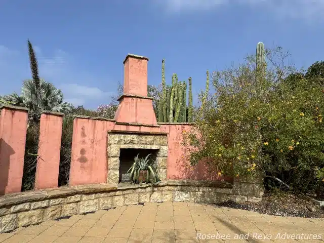 Picture of the chimney desert display in the Idea Gardens desert section of the LA Arboretum