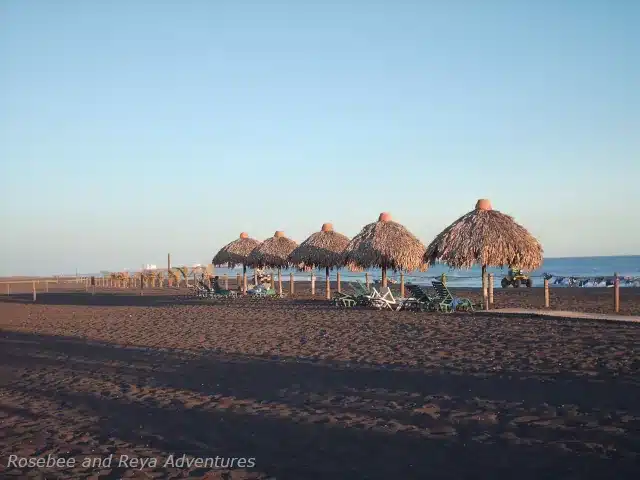 Black Sand Beach at the Hotel Soleil Pacifico