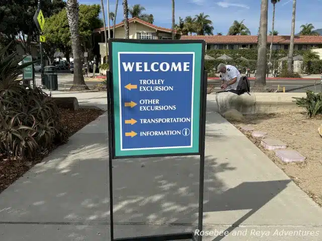 Direction Sign for cruise passengers