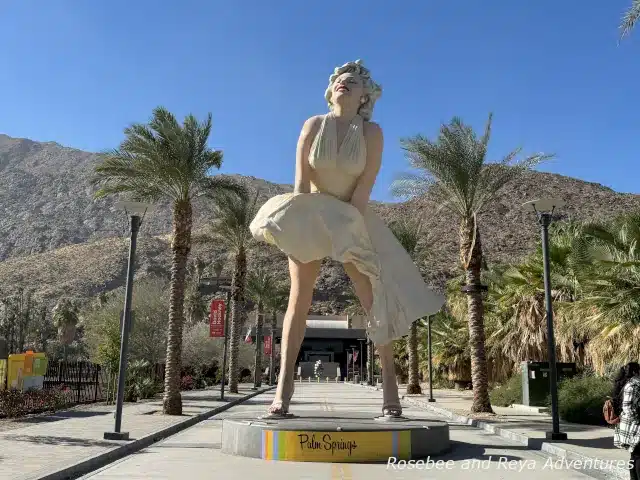 View of the Forever Marilyn Statue