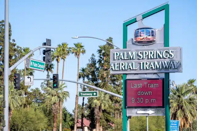 View of the entrance of the Palm Springs Aerial Tramway