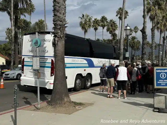 Shuttle bus for cruise passengers in Santa Barbara