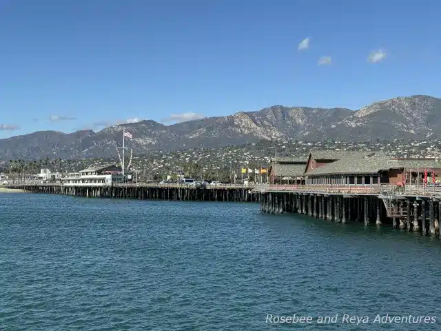 View of Stearns Wharf from the pier