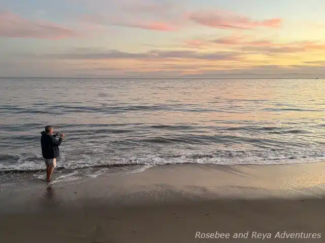 Sunset on East Beach in Santa Barbara