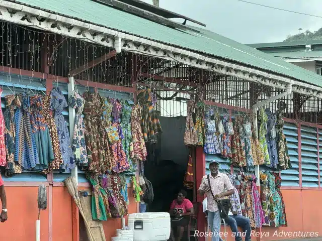 Stall at the Castries Central Market in St. Lucia