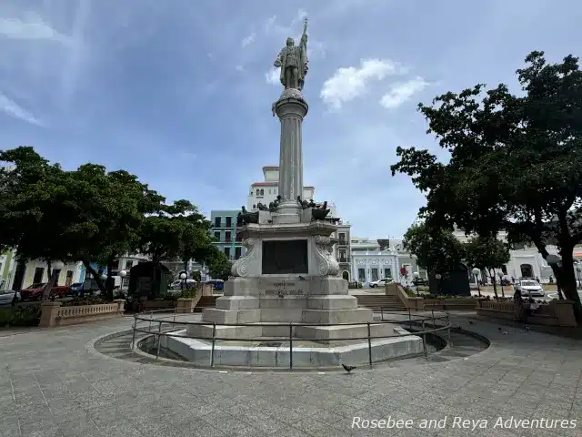 Picture of the Christopher Columbus monument at Plaza Colon in Old San Juan