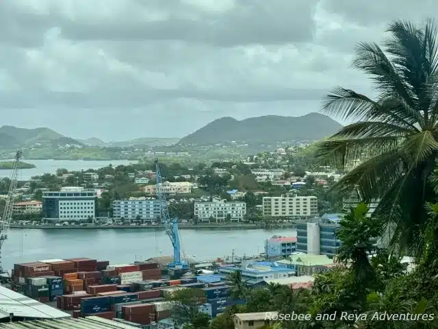 View of the Port of Castries in St. Lucia