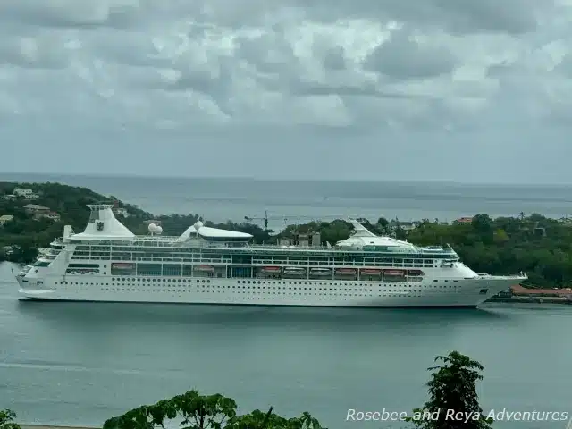 Rhapsody of the Seas at Pointe Seraphine in St Lucia