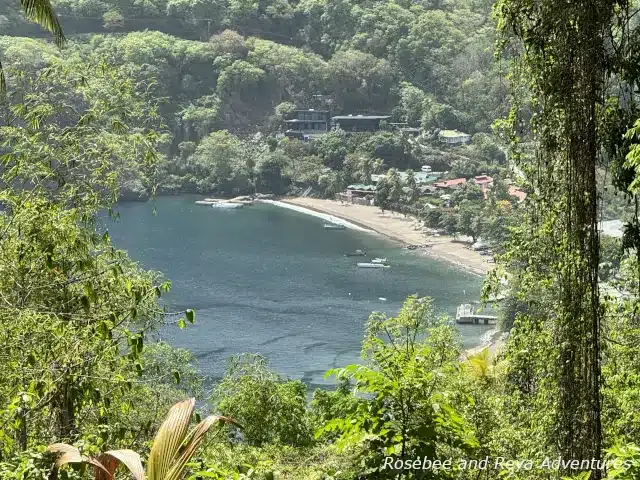 View of Soufriere Bay in St. Lucia