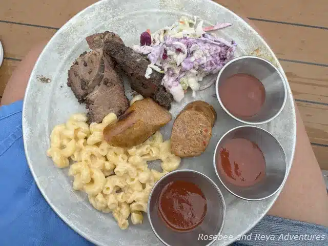 Bar-B-Que plate from Guys Pig & Anchor Bar-B-Que on the Carnival Radiance.
