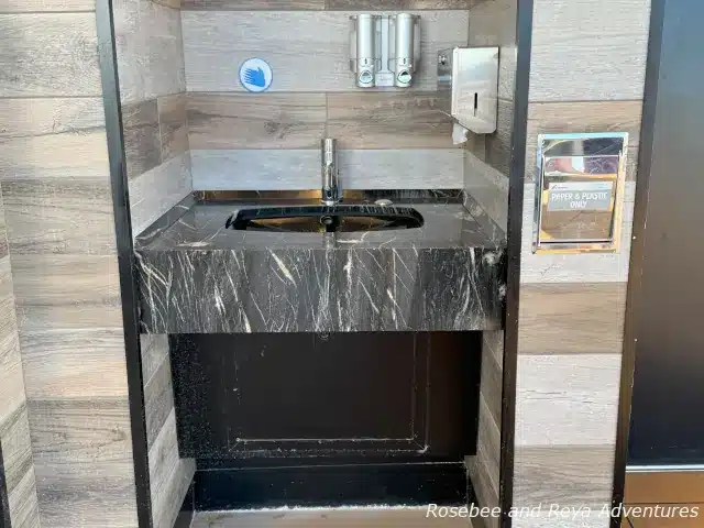 Hand washing station on the Carnival Radiance
