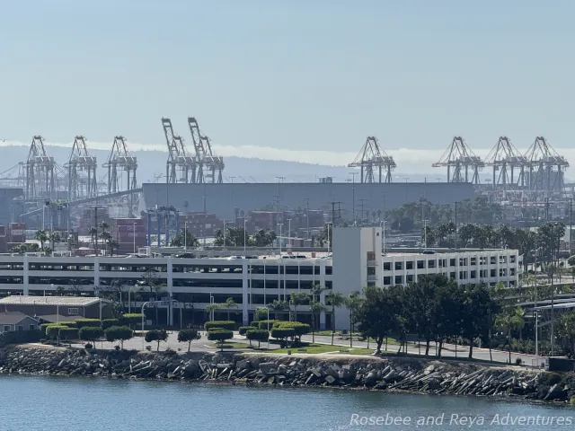 Picture of the parking garage at the Long Beach Cruise Terminal