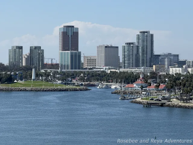Picture of the Shoreline Village area in Long Beach with restaurants and shopping