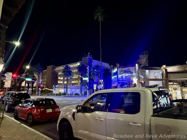 Picture of the area in Downtown Palm Springs known as the Triangle of Death