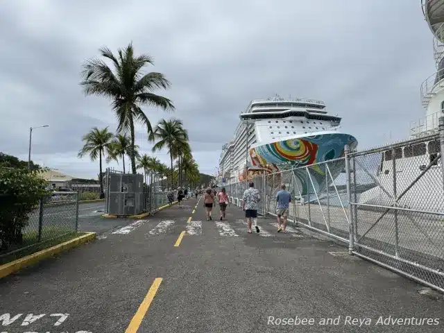 Cruise ship at Havensight Cruise Port in St. Thomas.