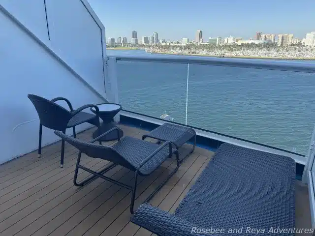 Picture of the extended-aft balcony for the extended-aft balcony Havana stateroom